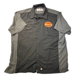 Red Kap Snap-on Short Sleeve Two-Tone Mechanic Shirt